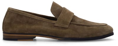 Manfield - Heren - Taupe suéde loafers - Maat 41