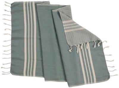 Lalay Kleine Hamamdoek Krem Sultan Almond Green 100x50cm - almond green - 100 - 50 - dunne katoenen handdoek - sneldrogende saunahanddoek (niet geschikt als lendendoek)
