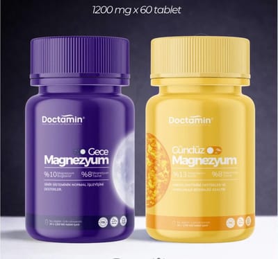 Doctamin Magnesium Dag & Nacht Set | 60 Tabletten (2 x 30) | Magnesium Bisglycinaat, Tauraat, Malaat & Citraat | Met Zink, Vitamine B6 en Passiflora