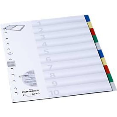 Durable - 6740 Tabblad DIN A4 - Met 10 Tabbladen