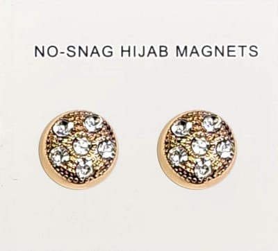 2x Hoofdoek Magneet - Magnetische Broche - Magneetbroche - Sjaal - Hijab Accessoires - Abaya - 12mm - 2 Stuks - Shiny Goud