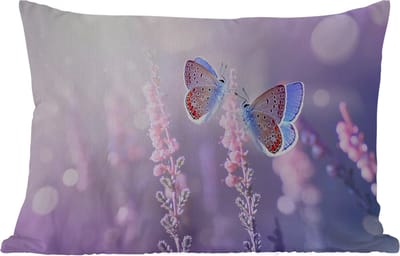 Buitenkussens - Tuin - Vlinder - Lavendel - Bloemen - Paars - 50x30 cm