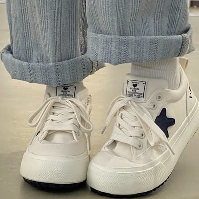 Meisjes Witte Schoenen Veelzijdige Studenten Platte Casual Canvas Schoenen Nieuwe Lente en Zomer Boardschoenen 40 gray