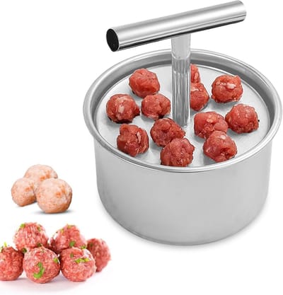 longziming -RVS Gehaktbal Maker met 12 Gaten – Antiaanbak Vleestang Pers voor Gehaktballen, Garnalenballetjes en Groenteballetjes – Handmatige Vleesbollen Vormer voor Keuken, Koken en BBQ