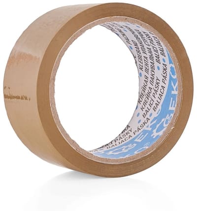 GEKO Bruine verpakkingstape - rekbaar, kleverig, vochtbestendig - 48mm x 50m - 6 stuks