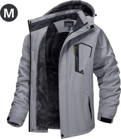 Livano Winterjas Voor Heren - Parka - Winter - Jas - Volwassen - Lichtgrijs - Maat M