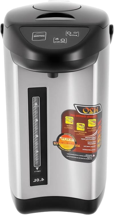 Warmwaterdispenser - Thermoskan Waterkoker - Direct Heet Water - Drie Uitvoermethoden - 4 Liter - Zwart