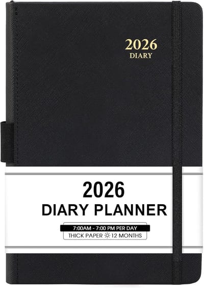 Uurplanner 2023-2024 Dagelijks - Agenda Juli 2023 t/m Juni 2024 met Kunstleren Kaft