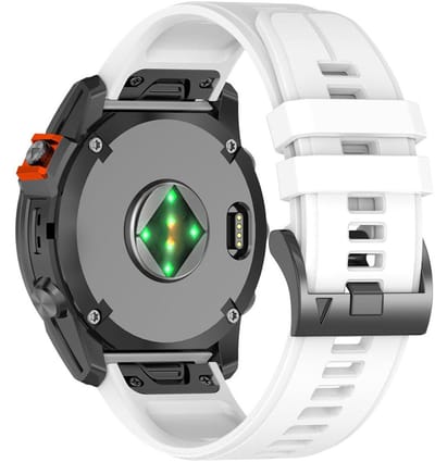 Siliconen bandje - geschikt voor Garmin Fenix 5 (PLUS) / 6 (Pro) / 7 (Pro) / 8 (47 mm) / E (47 mm) / Epix (Pro) (2) 47 mm / Approach S60/S62/S70 47 mm / MARQ / Instinct 1/2/3 (45mm) - wit