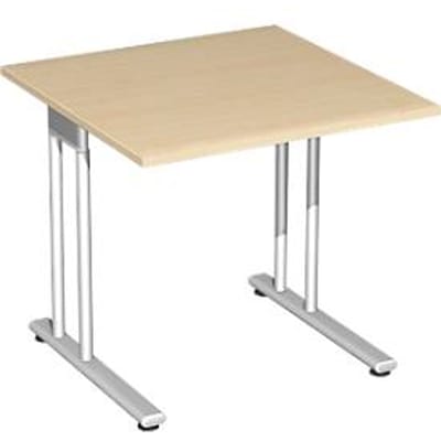 Bureautafel PALENQUE, C-poot, rechthoek, B 800 x D 800 x H 720 mm, esdoorn