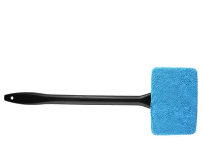 Dailygoods- Autoruitreiniger Microfiber - Ruitenwisser - Borstel - Ergonomische Handgreep - Lichtgewicht - Afmetingen 12,5 x 8,5 cm - Ruitensproeier