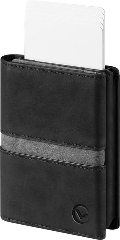 VEXON Heritage - Wallet pro - Premium Wallet Slim - Pasjeshouder Zwart - 7 Pasjes + Briefgeld - RFID Creditcardhouder - Pasjeshouder Mannen & Vrouwen - Pasjeshouder Uitschuifbaar - Kaarthouder - Kaarthouder Pasjes - Zwart