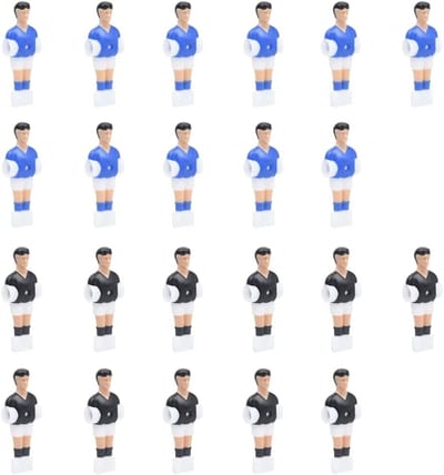 Tafelvoetbalspelers - Poppetjes - Wedstrijd Organiseren - Standaard Schacht - 22 Stuks - Wit Blauw
