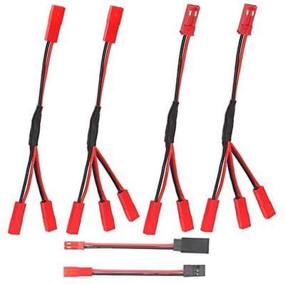 6 Stuks JST Plug Splitter Y Kabel - Adapter voor RC Auto's en Mini Vliegtuigen