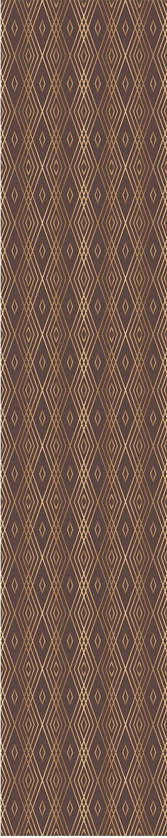 Voorgelijmd vliesbehang - Scandinavisch Art Deco Chocolade Diamantpatroon - 1 rol van 300x60 cm