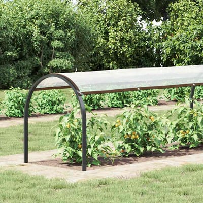 vidaXL - Doorzichtig - zeildoek - met - zeilringen - 1x6 - m - polyethyleen
