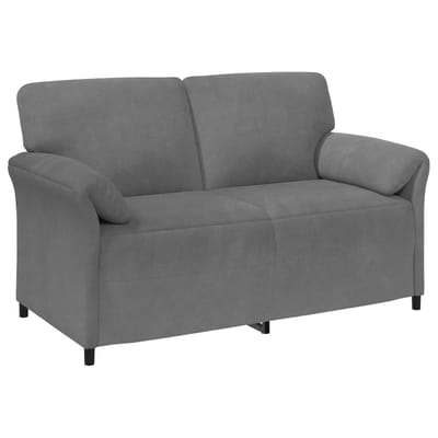 vidaXL - 2-Zits - Sofa - Donkergrijs - 158 - x - 83 - x - 95 - cm - Fluweel
