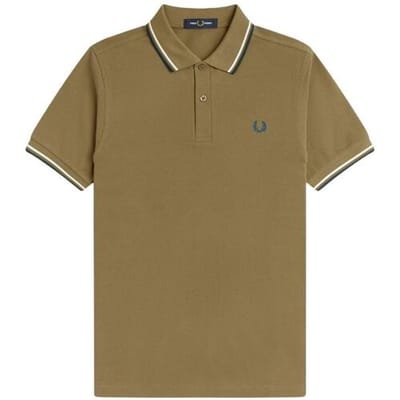 Polo Shirt Korte Mouw Fred Perry Polo Twin Tipped M3600 Bruin Z60