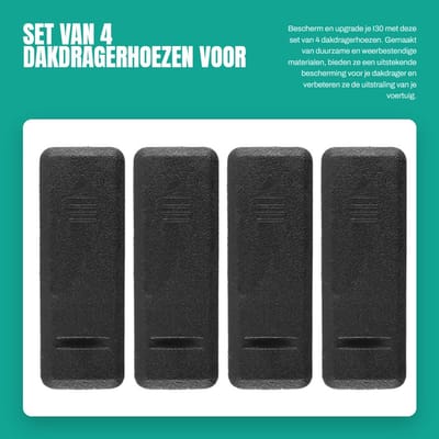 Dailygoods- Dakdragerhoezen 87255A5000 - 4 Stuks - Duurzaam - Weerbestendig - Bescherming - Eenvoudige Installatie - Dakdrager