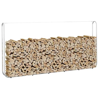 vidaXL - Haardhoutrek - 300x25x150 - cm - gegalvaniseerd - staal