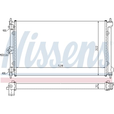 Radiator, motorkoeling NISSENS 651731