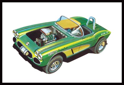 AMT Modelbouwpakket Militaire voertuigen - 1318 1962 Chevy Corvette Plastic - 1:25 - Modelbouw