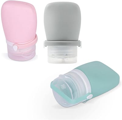 Dailygoods- Cosmetische Containers 3 Stuks - Siliconen Reisflessen - Lekvrije Toilettenset - Navulbare Knijpbare Houders - 30ml Vloeibare Opslag - Duurzaam en Herbruikbaar