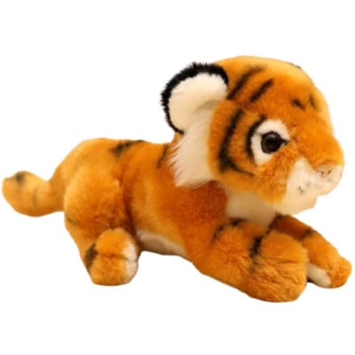 Pluizige Simulatie Tijger Pluche Speelgoed Collectie Zachte Tijger Knuffelpop Schattig 14-25cm Bos Tijger Kussenpoppen Kindercadeau