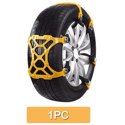 3 Stuks / 6 Stuks Autoband Sneeuwketting Auto Vrachtwagen Verstelbare Winter Modder Anti Slip Anti-slip Safty Noodbeveiliging Bandwiel Kettingriem 3pc/set geel