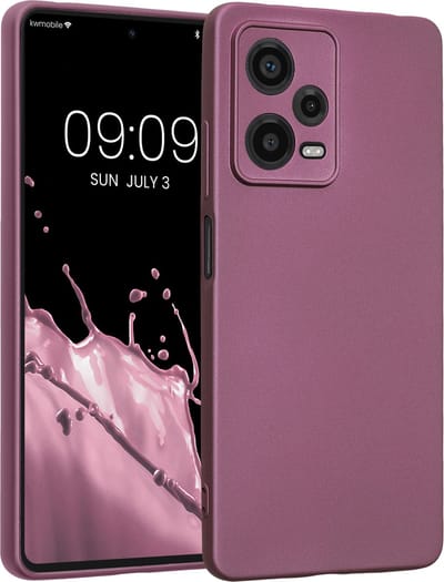 kwmobile metallic telefoonhoesje van TPU - geschikt voor Xiaomi Redmi Note 12 Pro 5G - Flexible case voor smartphone - In metallic lila