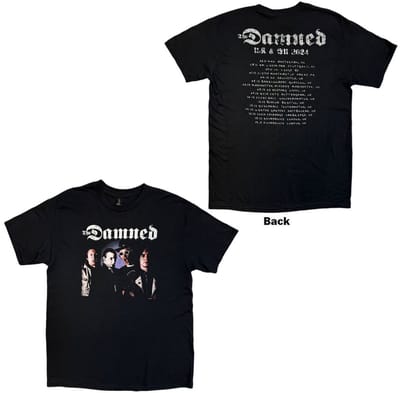 The Damned - Photo UK & EU Tour 24 Heren Tshirt - S - Zwart