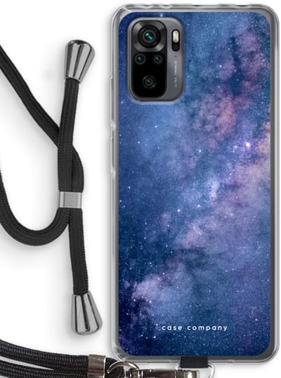 Case Company® - Hoesje met koord geschikt voor Xiaomi Redmi Note 10 Pro hoesje met Koord - Nebula - Telefoonhoesje met Zwart Koord - Bescherming aan alle Kanten en Over de Schermrand