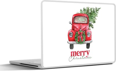 Laptop sticker - 10.1 inch - Kerst - Auto - Quotes - Spreuken - Merry Christmas - 25x18cm - Laptopstickers - Laptop skin - Cover