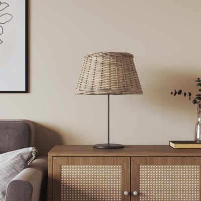 vidaXL - Lampenkap - Ø50x30 - cm - wicker - bruin