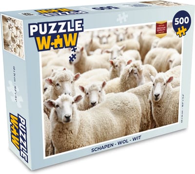 Puzzel Schapen - Wol - Wit - Legpuzzel - Puzzel 500 stukjes