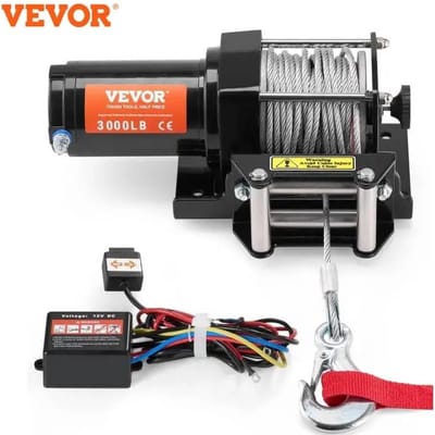 Lier - Auto lier - Quad Lier - Elektrisch - Zwart - 1360Kg - 12V - IP55 - 1.3PK - Afstandsbediening