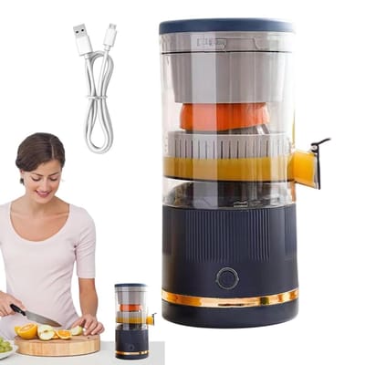 Elektrische Citruspers - Sapcentrifuge - Verse sappen maken - Automatische scheiding - 23.7 cm hoog - Blauw