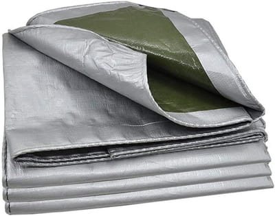 Waterdicht Dekzeil - Beschermdoek PE - Buiten Beschermen - Scheurvast UV-bestendig - 3 x 3m - Zilver