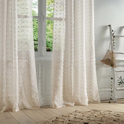 Eazy Living Glasgordijn 140 x 240 cm Ombeline Beige