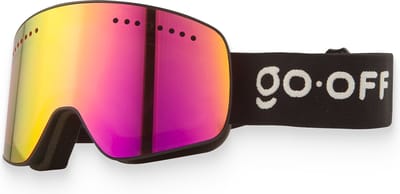GOOFF Magnet skibril en snowboardbril – paars-goud oliekleur magnetisch vizier