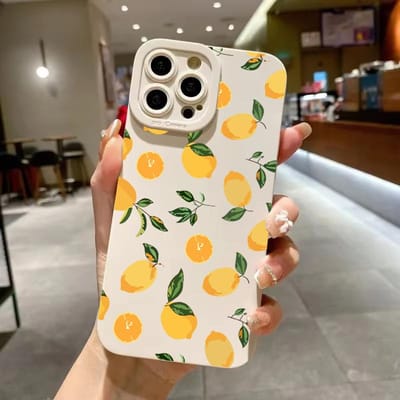 Hoesje voor Samsung Galaxy S25 S24 Ultra S23 S22 S21 Plus S20 FE A55 A54 A15 A35 5G Schattige Creatieve Fruit Citroen Telefoonhoesje A55 5G