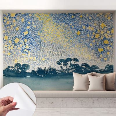 Coloray Zelfklevend Behang - Sterabstractie Zelfklevend fotobehang - 208x146 cm - Blauw Zelfklevend Behang - Voor de woonkamer, slaapkamer en kantoor - Peel-and-stick techniek - Stickerbehang op rol