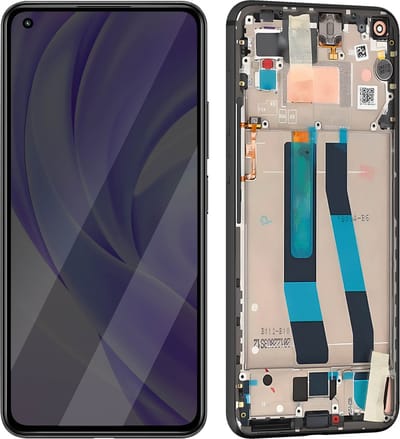 Xiaomi, Scherm + Kader Geschikt voor Xiaomi Mi 11 Lite 4G / 5G Volledig blok Origineel scherm Inkt, Zwart