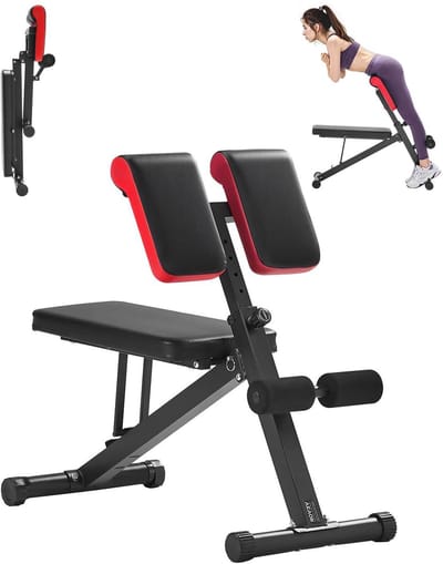 Fitness Bank - Krachtstation - Full Body Training - Verstelbaar & Inklapbaar - 130 kg Capaciteit - Zwart