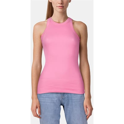 Rich & Royal Organic Rib Top Sorbet Pink Size: XS | Tanks &amp; Camis Outlet | Dames | Roze