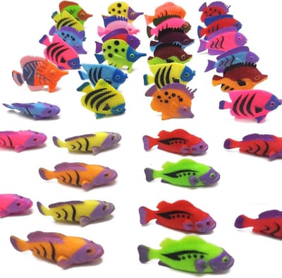 Tropische Vissen Speelgoed Set van 36 Stuks, Mini Zeedieren Decoratie voor Aquarium en Feestjes, Perfect voor Strandthema en Kinderspeelgoed