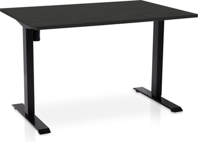 Zit-sta bureau elektrisch verstelbaar - MRC EASY | 120 x 80 cm | inclusief stekkerdoos en kabelklemmen | frame zwart - blad zwart eiken
