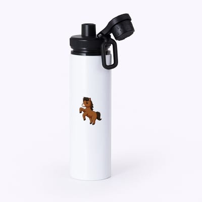 Hacebo® - Paard waterfles met draaidop zwart - Paarden - Paarden liefhebbers - Hobby horse - dieren - manege - water fles - 850ML
