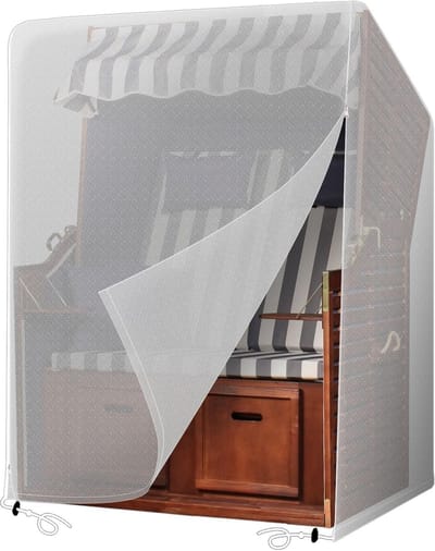 Dailygoods- Beschermhoes Weerbestendig - Strandstoel - Waterdicht - Scheurvast - UV-bescherming - Dubbele Ritssluiting - 125 x 90 x 165/130 cm - Strandstoelhoes