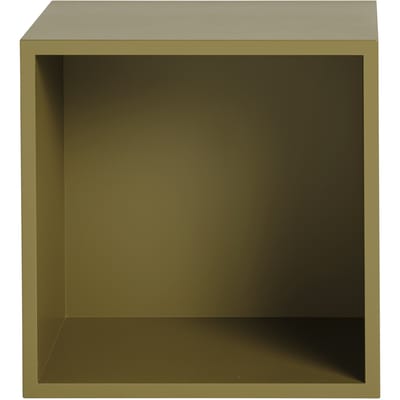 Muuto Stacked 2.0 met rugpaneel - medium - brown green